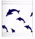 Занавеска для ванной 1800х1800 "Дельфины"  (S-6PEVA05)